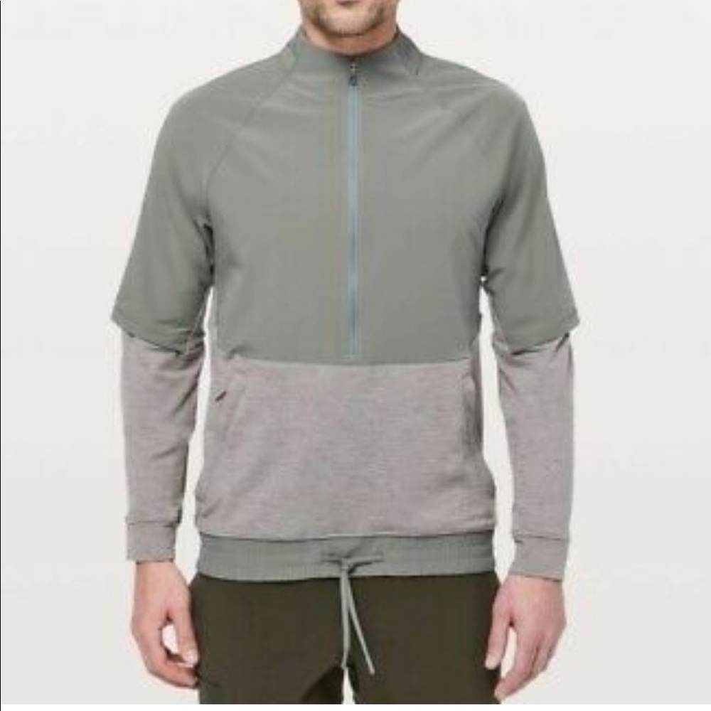 Lululemon Men's Train On Site 1/2 Zip - Size M, Grey Sage GRSG Pullover